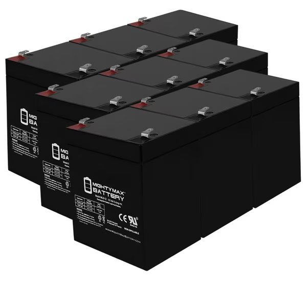 12V 5AH SLA Replacement Battery for GS Portalac PX12050 - 9PK, Mighty Max Battery, Mfr#: MAX3967286